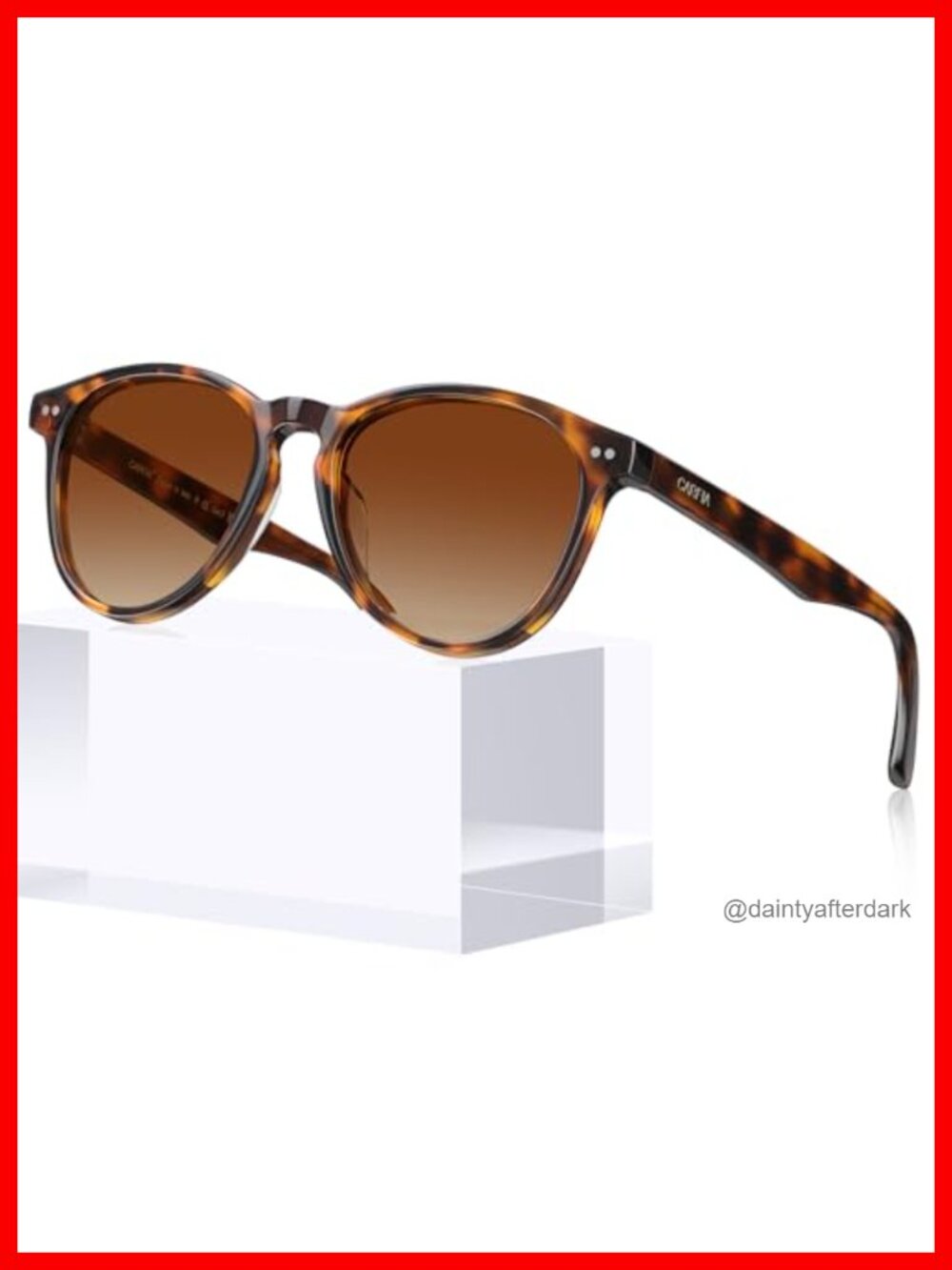 Round Acetate Polarized Sunglasses UV400 Anti-Glare Full Frame